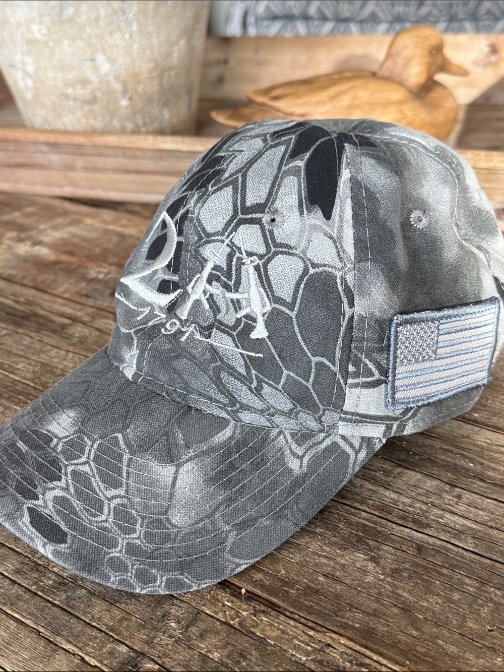 2A 1791 Embroidered Camo Baseball Cap - Gray
